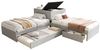 Odikalo Ausziehbett Polsterbett Daybett Eckbett 2*Einzelbett Schrank Schublade 90x200 cm Bild 4