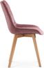 B&D home Esszimmerstühle 2er Set, Polsterstuhl mit Massivholz Buche Beine, gepolsterter Küchenstuhl Landhausstil, Design Stuhl Esszimmer und Küche, Webstoff Merlot Bild 5