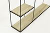 LIFA LIVING Eckiges Wandregal aus Holz und Metall mit 4 Böden, Schwarzes Vintage Schweberegal im Industrie Design, Modernes Hängeregal in 58 x 11 x 52 cm Bild 5