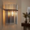 Wandleuchte, Metall, Glas, rauchfarben Bild 2