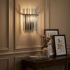 Wandleuchte, Metall, Glas, rauchfarben Bild 3