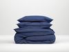 Zo!Home Bettwäsche Satinado 1 Bettwäsche 140x220 cm mit 1 Kopfkissen 60x70 cm 100% Baumwolle Mako-Satin Navy Blue Bild 3