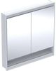 Geberit ONE Spiegelschrank mit ComfortLight, 2 Türen, Unterputzmontage, mit Nische, 90 x 90 x 15 cm, 505.823.00, Farbe: weiss / Aluminium pulverbeschichtet - 505.823.00.2 Bild 1