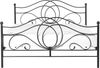 Metallbett schwarz Lattenrost 140x200 cm LYRA Bild 4