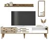 Dmora TV-Schrank Alnilam 180 x 45 x 35 cm Weiß, 2 Fächer, 3 Türen Bild 2