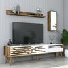 Dmora TV-Schrank Alnilam 180 x 45 x 35 cm Weiß, 2 Fächer, 3 Türen Bild 4