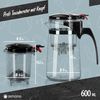 Dimono Teeglas DIMONO Teeglas Teekanne 600 ml – Teekocher mit Filter & Knopf, Tea-Maker 600 ml Bild 4