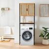 Toilettenschrank Tervola 172x63x27 cm Schwarz/Bambus [en. casa] Bild 5