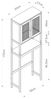Toilettenschrank Tervola 172x63x27 cm Schwarz/Bambus [en. casa] Bild 2