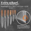 Wakoli Messer-Set Edib Pro 6er Damastmesser-Set I Holzbox 8-20cm Klingen & Messerblock Bild 3