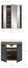 Badezimmer-Set >Ice< in Nox Oak / Schwarz - 60x185x46cm (BxHxT) Bild 2