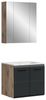 Badezimmer-Set >Ice< in Nox Oak / Schwarz - 60x185x46cm (BxHxT) Bild 3