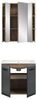 Badezimmer-Set >Ice< in Nox Oak / Schwarz - 60x185x46cm (BxHxT) Bild 5