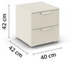 rauch Aditio Box, Nachttisch, 2 Schubladen, mit Softclose-Funktion, Farbe Beige, BxHxT 40x42x42cm Bild 3