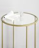 VASAGLE Beistelltisch, Metall / Glas gold, 50 x 50 x 55 cm Bild 5