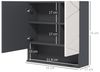 Kleankin Spiegelschrank Badezimmerschrank mit Doppeltür, verstellbar Ablage (Hängeschrank, 1-St, Wandschrank für Badezimmer) Grau, 55 x 17 x 55 cm Bild 2