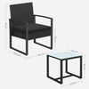 Songmics Balkon&Gartenmöbel-Set, PE-Polyrattan schwarz Bild 5