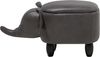 Beliani Pet pouffe with storage dark gray eco leather ELEPHANT Bild 4
