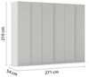 Drehtürenschrank >Monostar< in seidengrau aus Holzwerkstoff - 271x210x54 (BxHxT) Bild 2