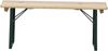 Fun Star Festzeltgarnitur, 3-teilig, klappbar, Holz natur / Stahl grün, 110 x 50 x 79 cm Bild 5