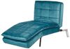 Chaiselongue Samtstoff blaugrün verstellbar LOIRET Bild 4