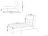 Chaiselongue Samtstoff blaugrün verstellbar LOIRET Bild 3