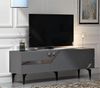 Hanah Home Stylish TV Stand, Anthracite & Silver, 150 x 49 x 30 cm | 100% Melamine Coated Particle Board, 18 mm Thick | Modern Design for Living Room Bild 2