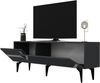 Hanah Home Stylish TV Stand, Anthracite & Silver, 150 x 49 x 30 cm | 100% Melamine Coated Particle Board, 18 mm Thick | Modern Design for Living Room Bild 5