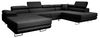 Designer Sofa Matera mit Schlaf - und Klappfunktion (Stoff) Schwarz Bild 3