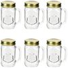 MamboCat Glas 6x Country Trinkgläser mit Henkel & Deckel 420ml Glas Limo Smoothies, Glas Bild 2