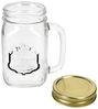 MamboCat Glas 6x Country Trinkgläser mit Henkel & Deckel 420ml Glas Limo Smoothies, Glas Bild 4
