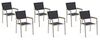 Gartenstuhl 6er Set GROSSETO Edelstahl Schwarz Bild 4