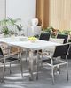 Gartenstuhl 6er Set GROSSETO Edelstahl Schwarz Bild 2