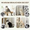 PawHut Kratzbaum 86 cm, mit Sprungplattform, Bett, Spielball, Jute-Kratzsäulen, für Katzen bis 7 kg, Kaffee Bild 5