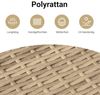 vidaXL 11-tlg. Garten-Sofagarnitur mit Kissen Beige Poly Rattan 3250047 Bild 4