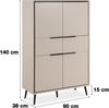 Newroom Highboard Serano, Kommode Sideboard Anrichte für Wohnzimmer Flur Schlafzimmer Bild 4