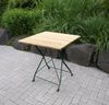 TPFGarden Gartentisch BAD BELZIG (Robuster Garten Holztisch Outdoor quadratische Tischplatte, 1-St, Garten-Esstisch 70x70 cm Holz (aus Robinienholz), Gestell Flachstahl dunkelgrün - klappbar - Hochwertige Verarbeitung Bild 1