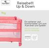 Lorelli Baby Reisebett Up´n Down, Öffnung, 2 Ebenen, Tragetasche, mit Rädern pink Bild 2