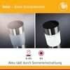 Paulmann LED Pollerleuchte Solar Layra IP44 3000K 1lm Eisen gebürstet, LED fest integriert, Warmweiß Bild 2