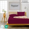 Buymax® Spannbettlaken 90x200 cm Baumwolle 100% Spannbetttuch Bettlaken Jersey, Matratzenhöhe bis 25 cm, Farbe Bordeaux Bild 2