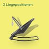 Bebeconfort Aster, Babywippe, 0–2 Jahre, Leichtgewicht (2,7 kg), ultra-kompakt zusammenklappbar, verstellbare Rückenlehne, Polsterkissen, abnehmbarer Spielbogen, 3-Punkt-Gurt, Tinted Graphite Bild 4