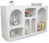 Dmora - Kommode Bellatrix, Wohnzimmerbuffet, Wohnzimmer-Sideboard, Moderne Küchen-Speisekammer, 120x37h74 cm, Weiß Bild 3