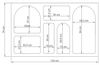 Dmora - Kommode Bellatrix, Wohnzimmerbuffet, Wohnzimmer-Sideboard, Moderne Küchen-Speisekammer, 120x37h74 cm, Weiß Bild 2