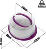 BigDean Kuchentransportbox Tortenglocke Rund in Brombeerfarbe Tortenhaube mit zwei Tragegriffen, Kunststoff, (Packung, 1-tlg, Tortenglocke), Doppelgriff für festen halt, Lebensmittelecht & BPA Frei Bild 3