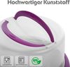 BigDean Kuchentransportbox Tortenglocke Rund in Brombeerfarbe Tortenhaube mit zwei Tragegriffen, Kunststoff, (Packung, 1-tlg, Tortenglocke), Doppelgriff für festen halt, Lebensmittelecht & BPA Frei Bild 2