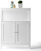 BAKAJI Möbelschrank für Badezimmer, Möbel mit 2 Türen, Holzwerkstoff, Weiß, 60 x 30 x 80 cm Bild 4