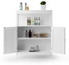 BAKAJI Möbelschrank für Badezimmer, Möbel mit 2 Türen, Holzwerkstoff, Weiß, 60 x 30 x 80 cm Bild 5