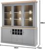 Lomadox Buffet CHATHAM-61 Landhaus Esszimmer in grau mit Artisan Eiche Nb, B/H/T 183/206/44 cm Bild 2