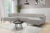 DOMO Collection Jules Wohnlandschaft, Skandinavisches Sofa mit Federkern, Couch in U-Form, hellgrau, 191 x 333 x 159 cm Bild 2