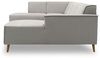 DOMO Collection Jules Wohnlandschaft, Skandinavisches Sofa mit Federkern, Couch in U-Form, hellgrau, 191 x 333 x 159 cm Bild 5